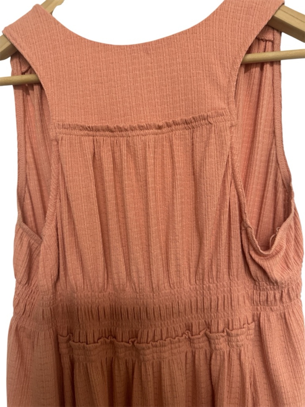 Free People Feminine/soft Coral Sleeveless Tie-Front Tank Top size LG - Picture 7 of 8